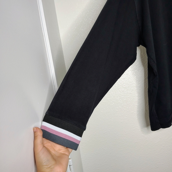 ASOS Black Cotton Long Sleeve Crew neck Shirt Sz Large - Picture 3 of 12